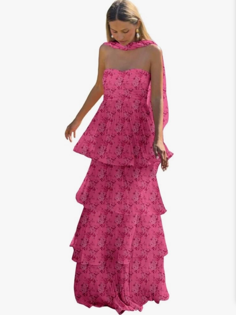 Fushia bridesmaid dress